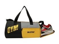 Auxter Premium Sports | Gym Bag for Men and Women with Shoe Compartment (Black-Yellow) Rs.335