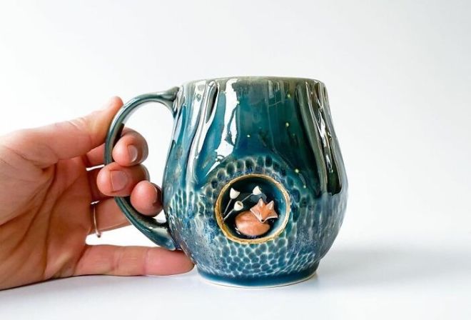 Amazing Hand-Made Cups With Artistic Sculptures