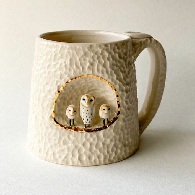 Amazing Hand-Made Cups With Artistic Sculptures