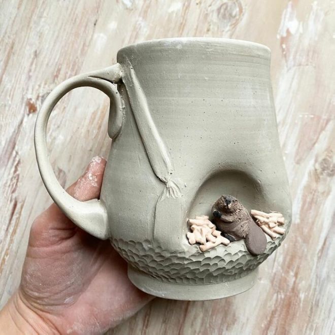 Amazing Hand-Made Cups With Artistic Sculptures