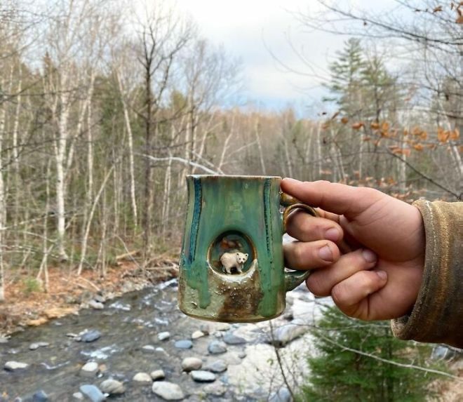 Amazing Hand-Made Cups With Artistic Sculptures