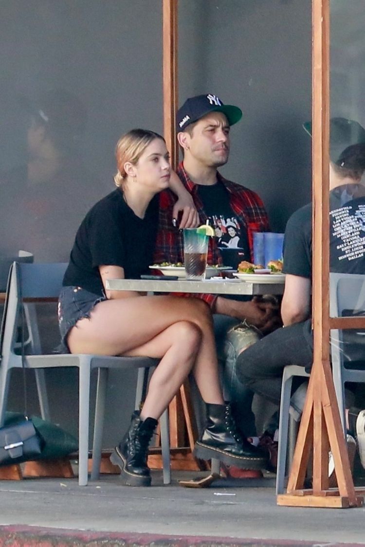Ashley Benson Spotted At Mustard Seed Cafe In Los Angeles