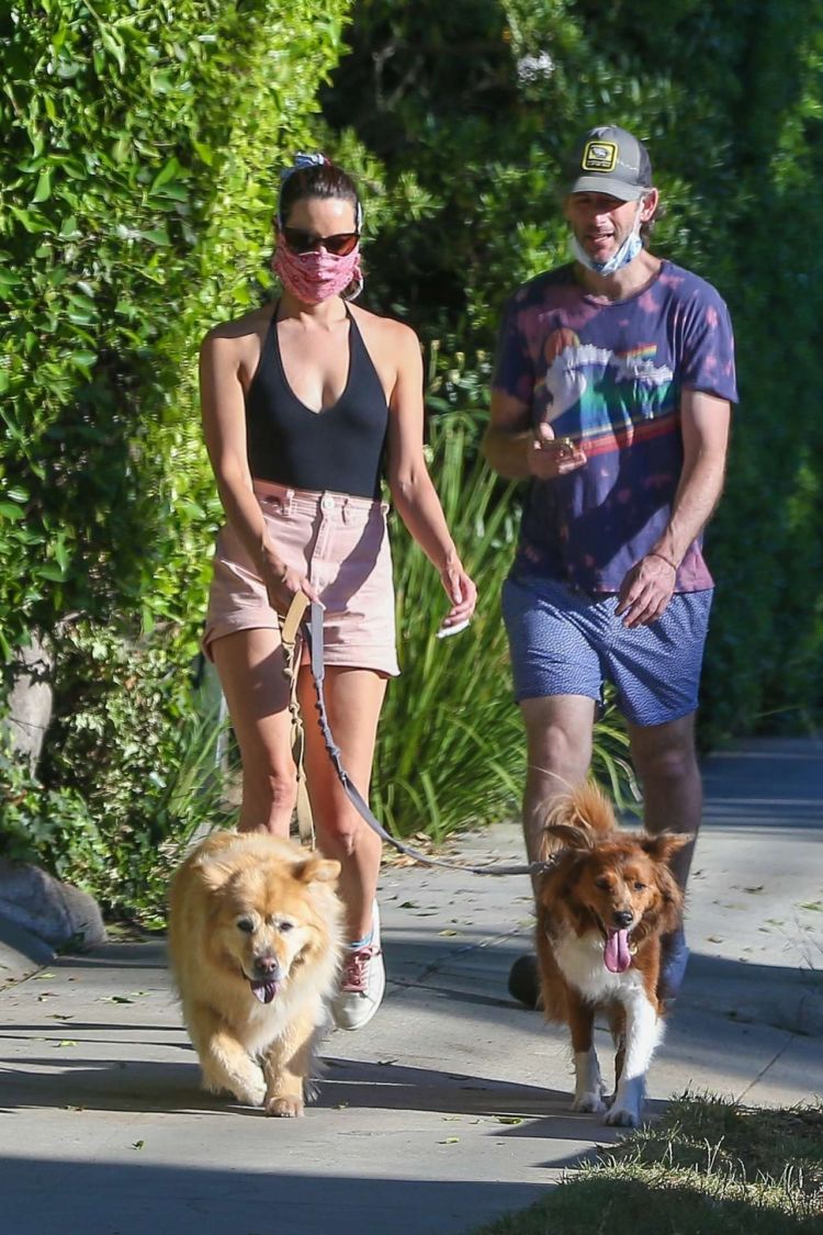 Aubrey Plaza Spotted Walking Her Dogs In Los Feliz