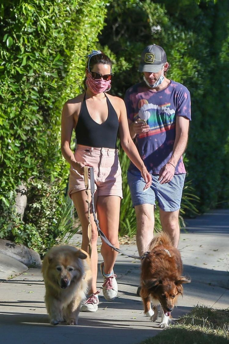 Aubrey Plaza Spotted Walking Her Dogs In Los Feliz