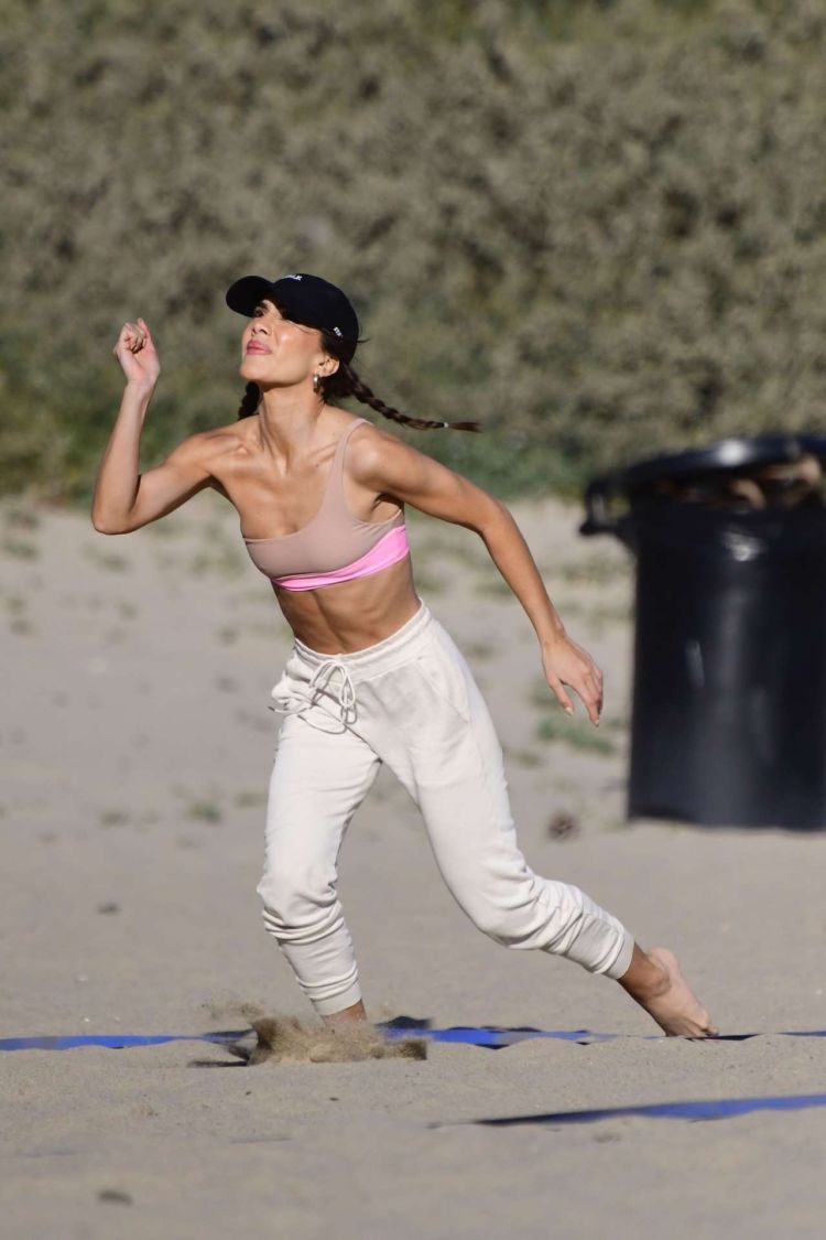 Camila Coelho Plays A Friendly Game Of Beach Volleyball In Santa Monica