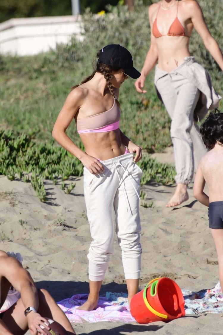 Camila Coelho Plays A Friendly Game Of Beach Volleyball In Santa Monica