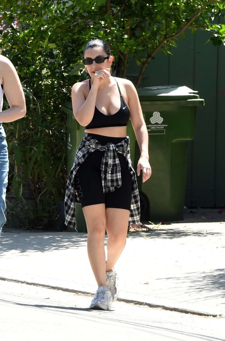 Charli XCX Spotted Walking In Nike Sports Bra Out In LA