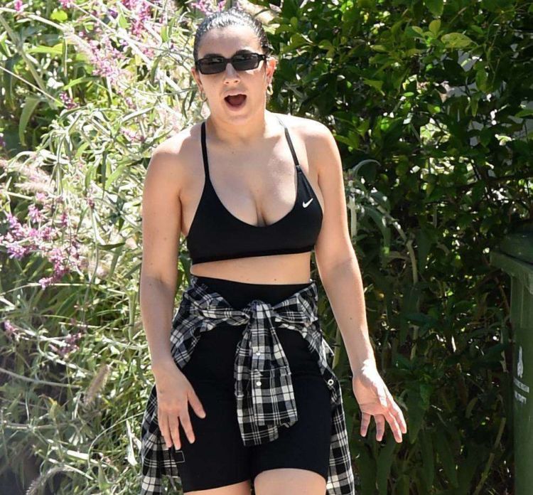 Charli XCX Spotted Walking In Nike Sports Bra Out In LA