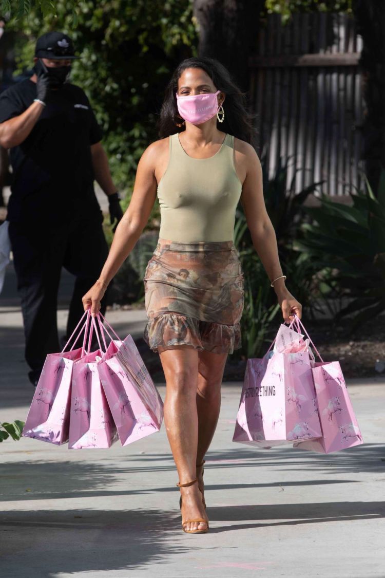 Christina Milian Spotted At PYT Headquarters In West Hollywood