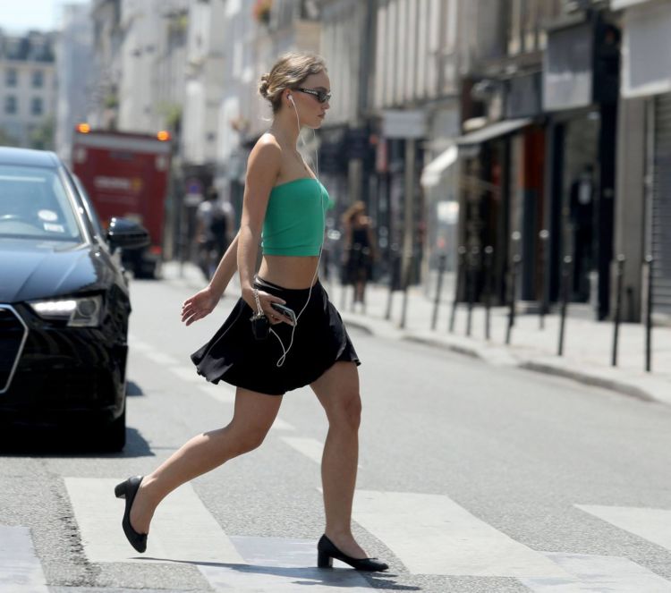 Lily-Rose Depp Spotted Out And About In Paris