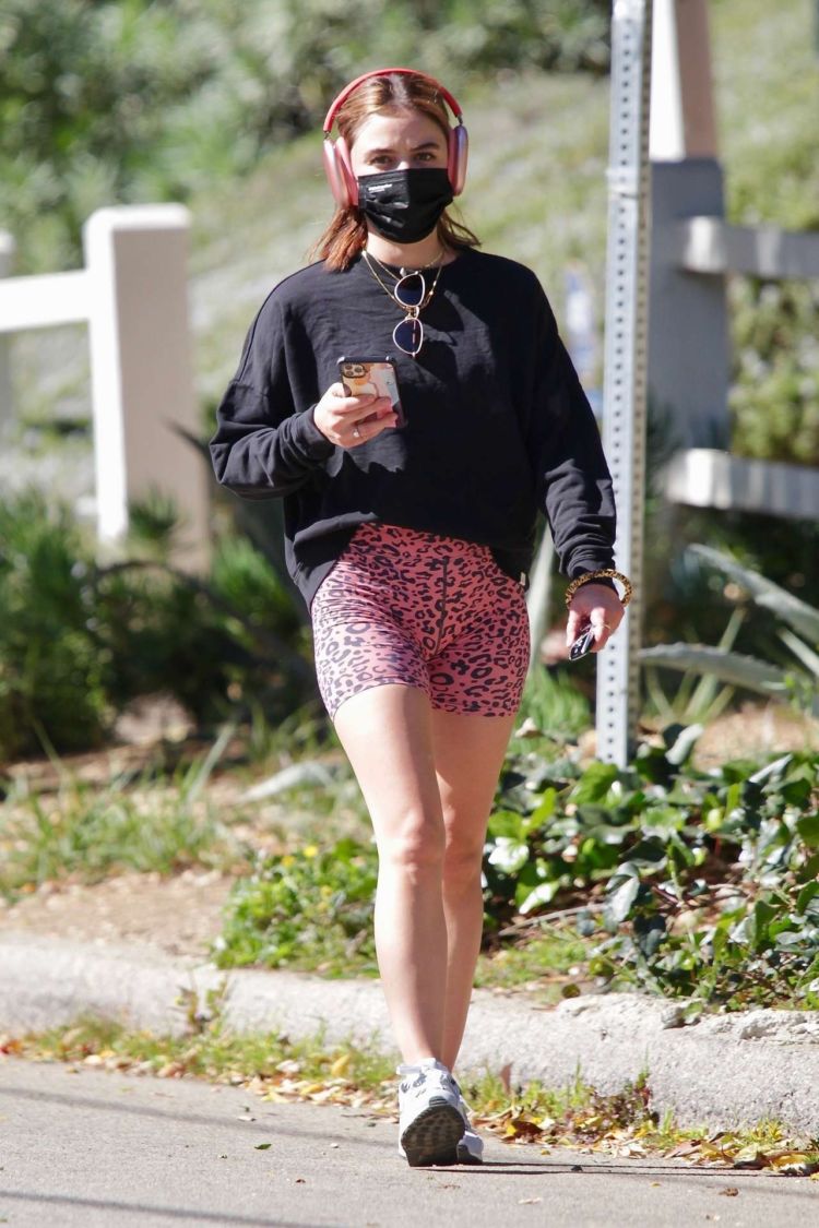 Lucy Hale Out For A Hike In Shorts In Los Angeles
