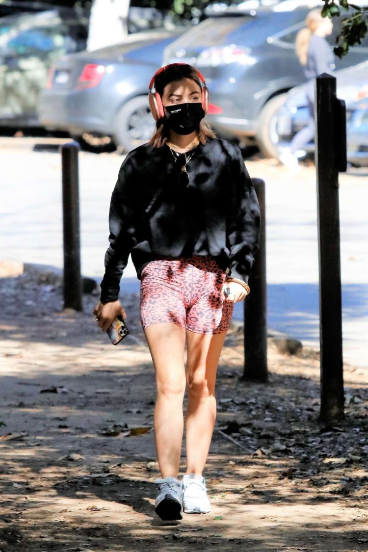 Lucy Hale Out For A Hike In Shorts In Los Angeles