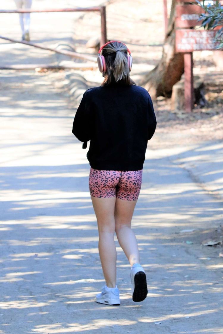 Lucy Hale Out For A Hike In Shorts In Los Angeles