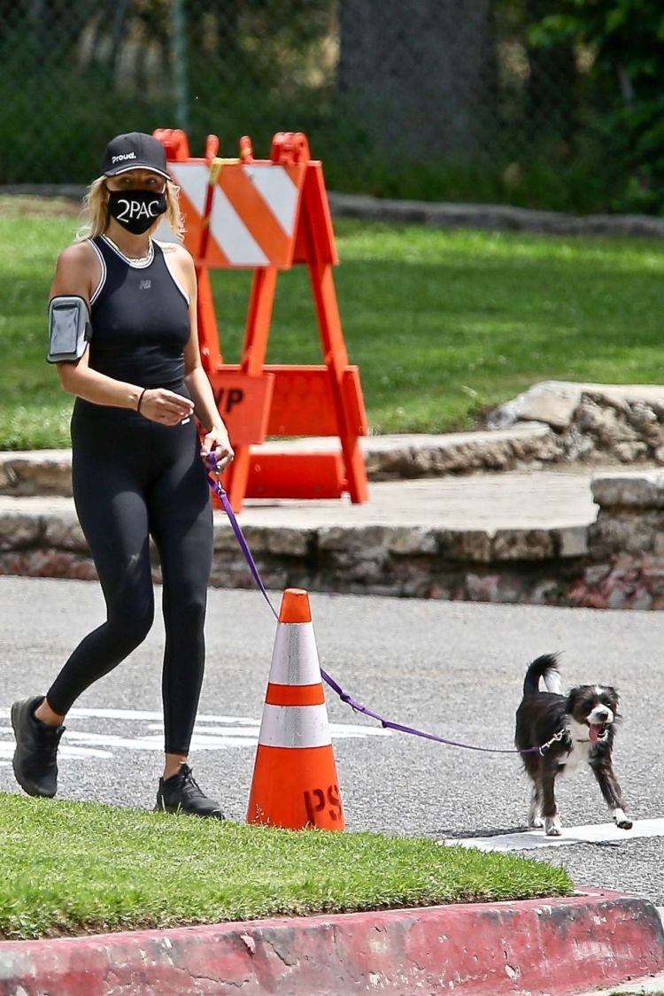 Fitness Freak Malin Akerman Spotted Walking Her Dog In Los Feliz