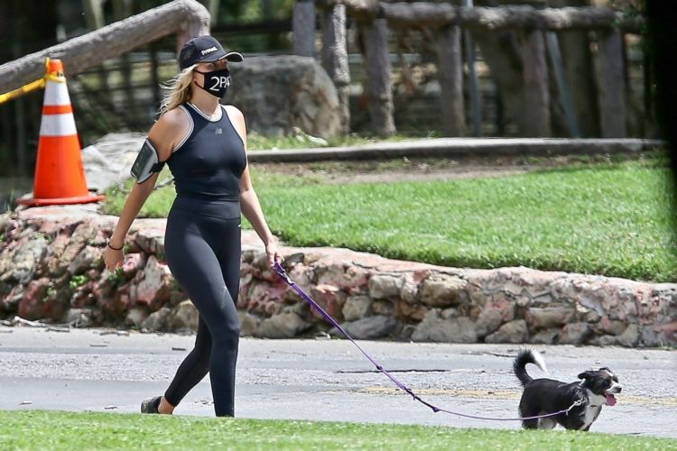 Fitness Freak Malin Akerman Spotted Walking Her Dog In Los Feliz