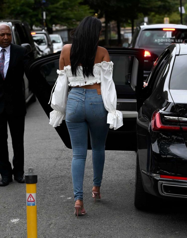 Maya Jama Candids In Jeans Out In London