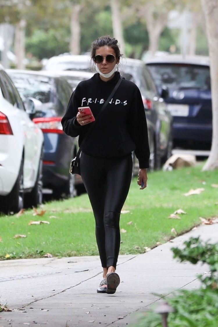 Nina Dobrev Looks Stylish In All Black Outfit Out In Los Angeles