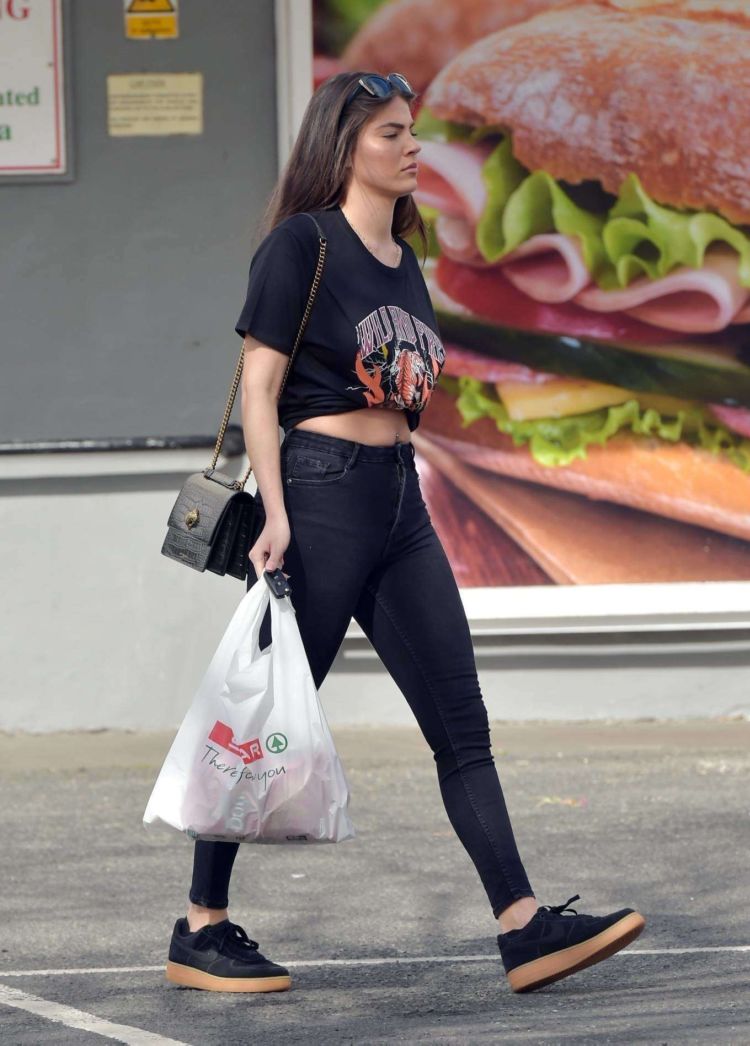 Rebecca Gormley Candids In Jeans At A Local Spa Shop In Newcastle