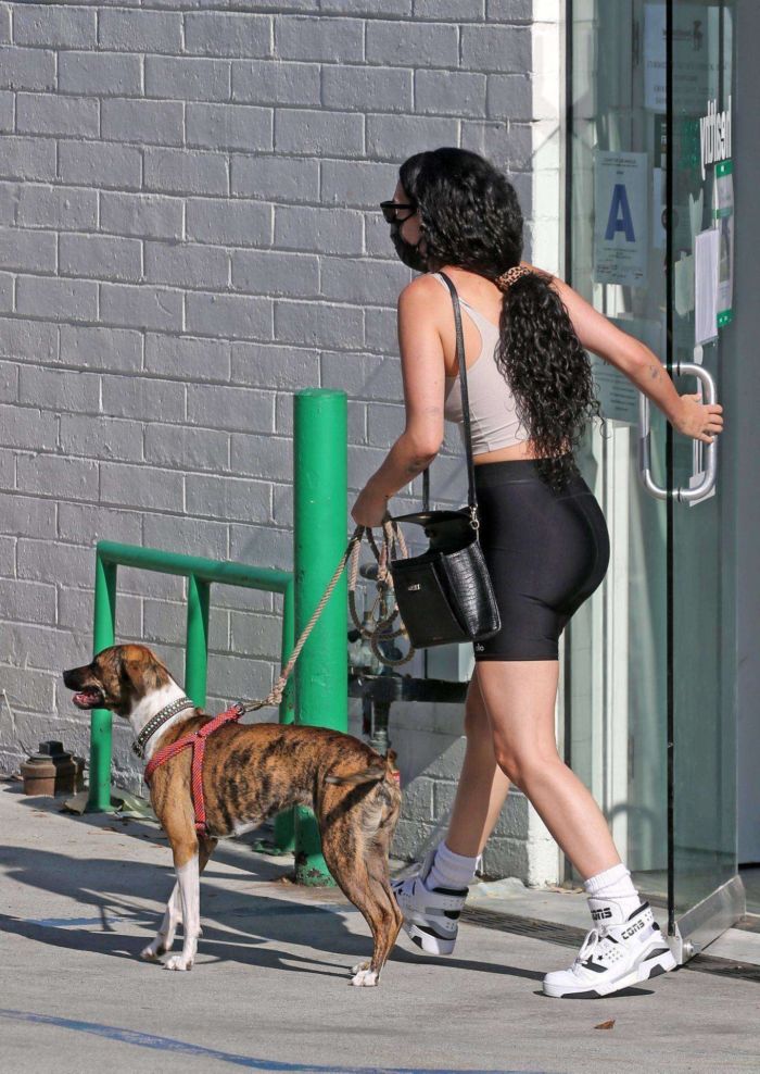 Rumer Willis Candids In Shorts At 'Hair By Violet' In Beverly Hills