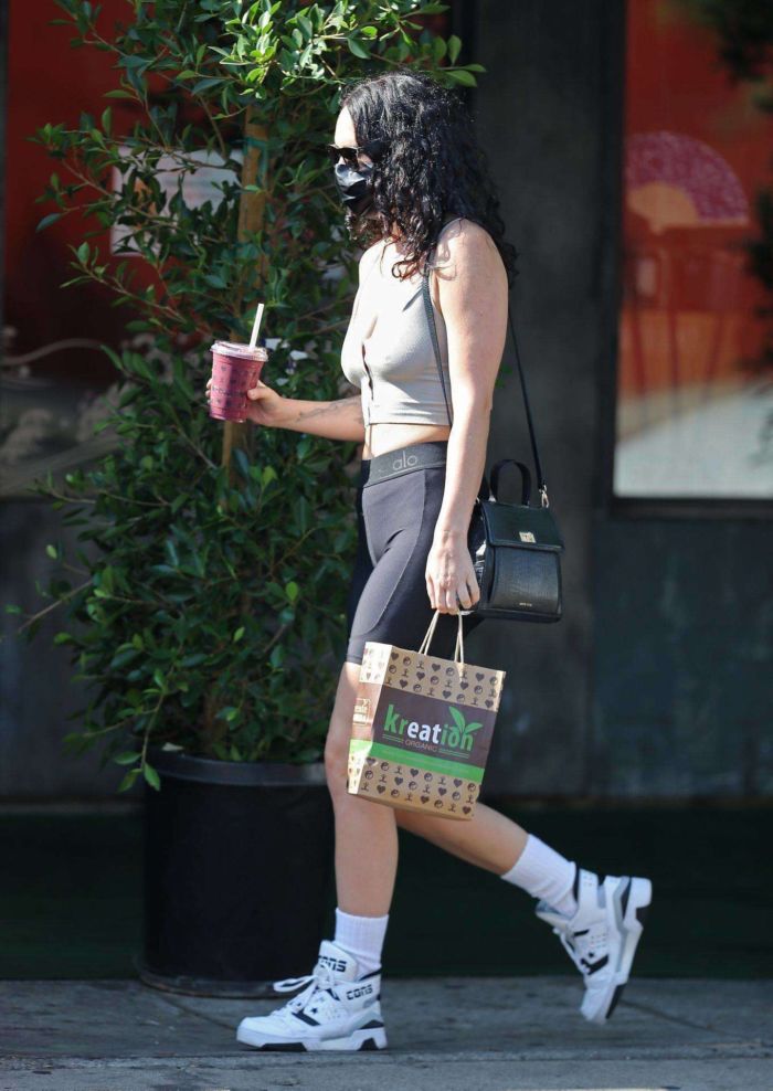 Rumer Willis Candids In Shorts At 'Hair By Violet' In Beverly Hills