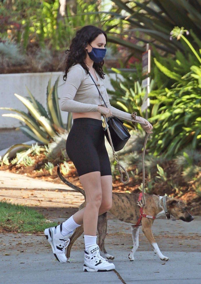Rumer Willis Candids In Shorts At 'Hair By Violet' In Beverly Hills