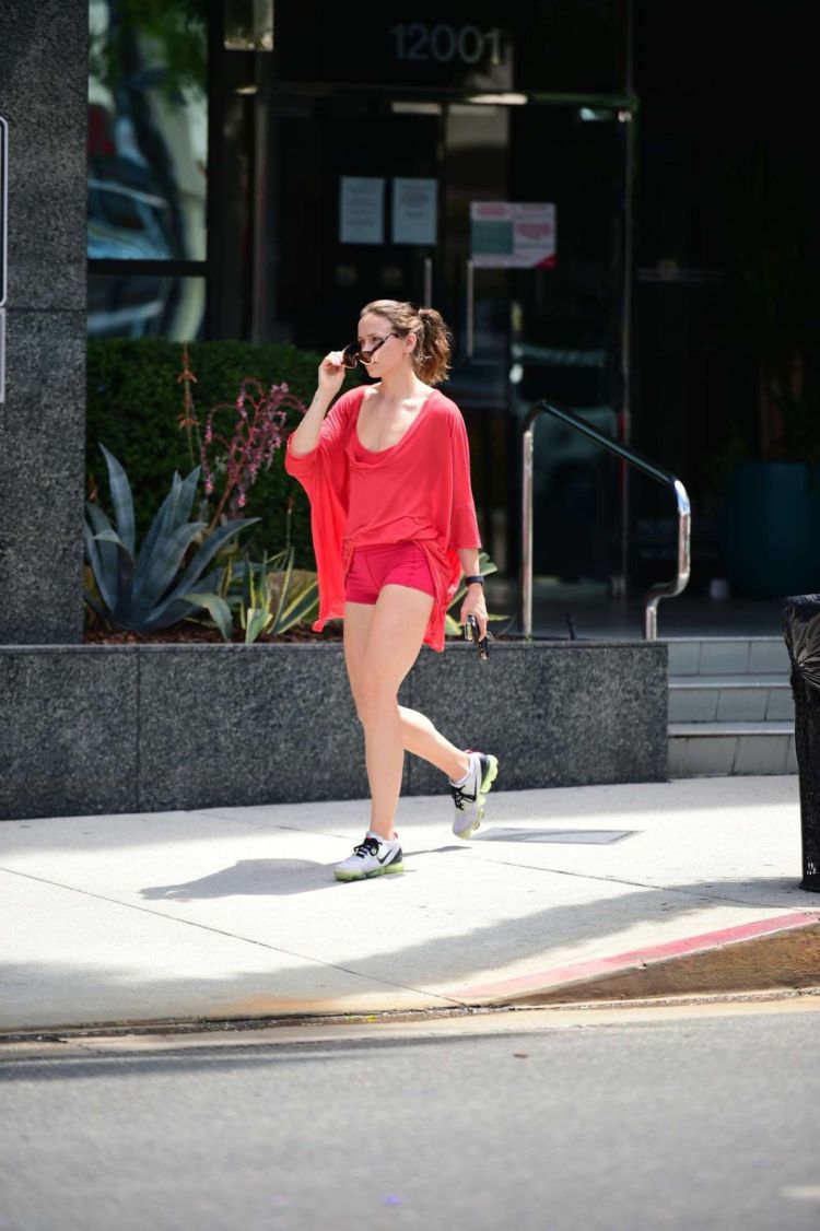 Shantel VanSanten Candids In Red Out In Los Angeles