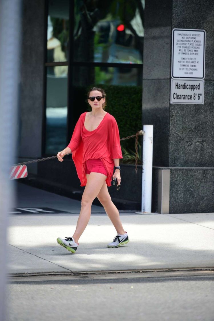 Shantel VanSanten Candids In Red Out In Los Angeles