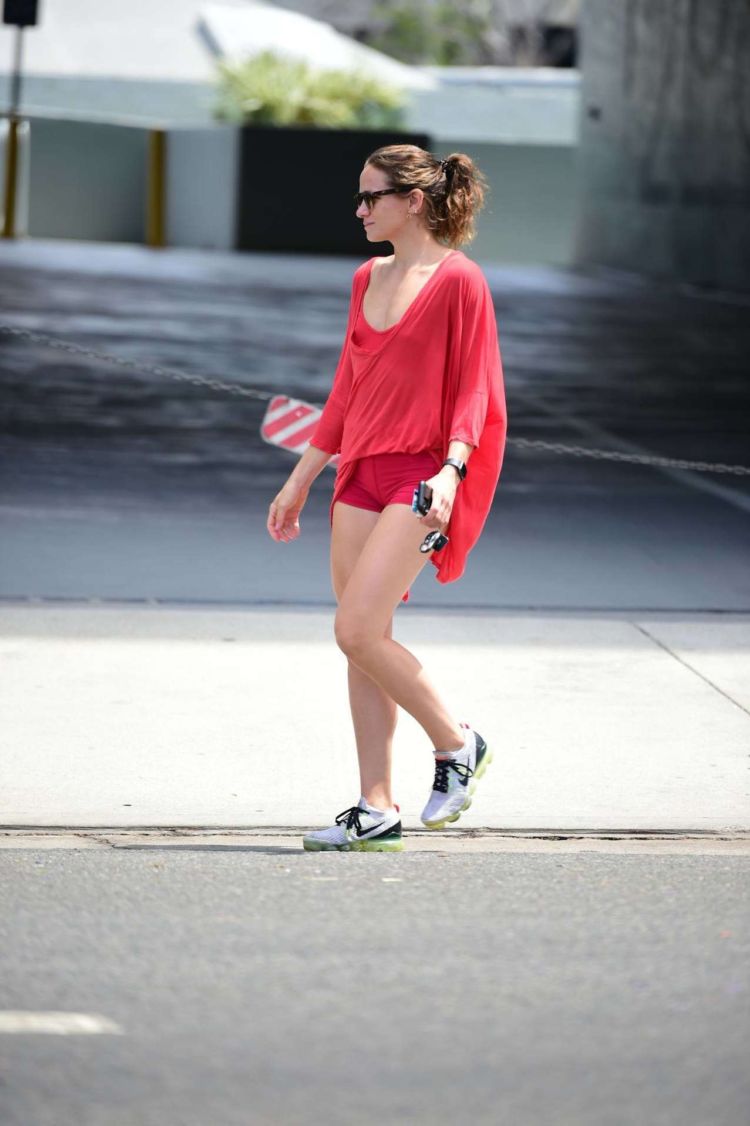 Shantel VanSanten Candids In Red Out In Los Angeles