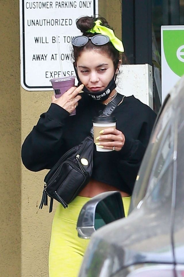Vanessa Hudgens Out And About Candids In Tights In West Hollywood