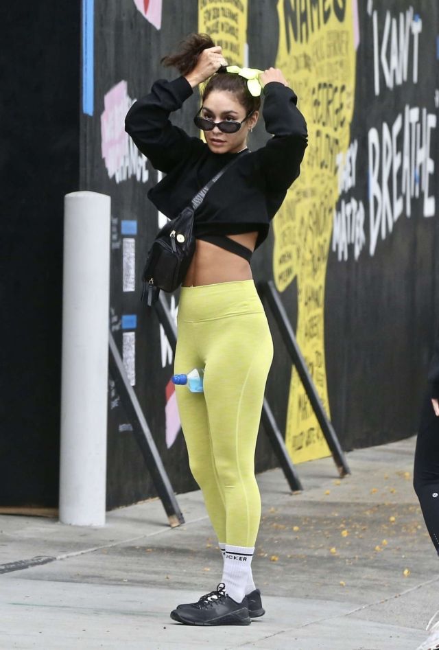 Vanessa Hudgens Out And About Candids In Tights In West Hollywood