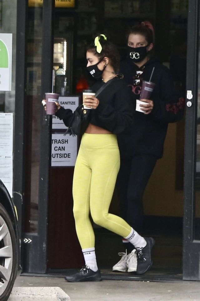 Vanessa Hudgens Out And About Candids In Tights In West Hollywood