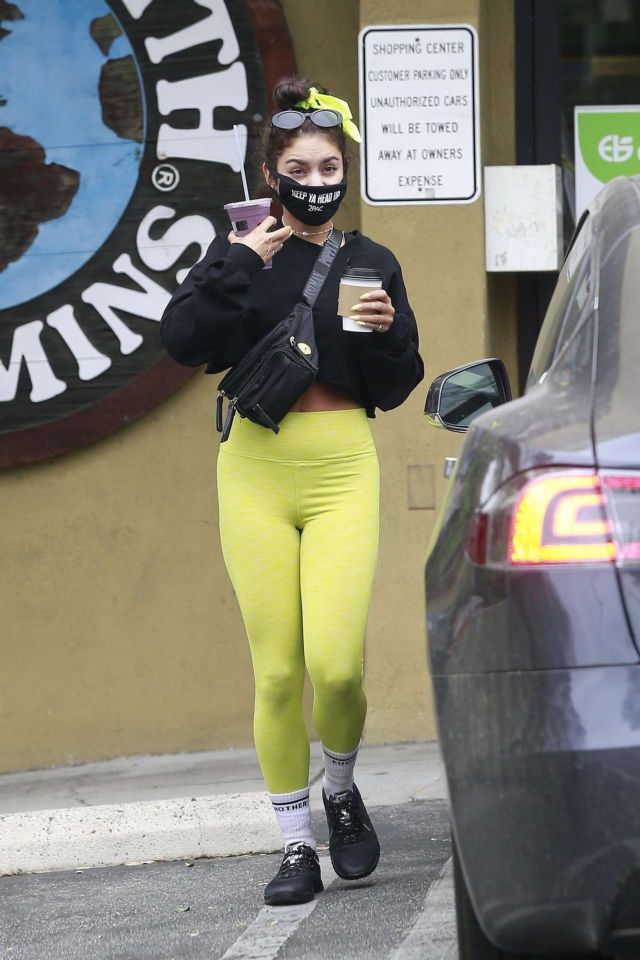 Vanessa Hudgens Out And About Candids In Tights In West Hollywood
