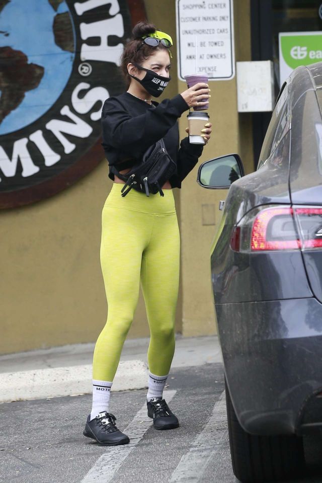 Vanessa Hudgens Out And About Candids In Tights In West Hollywood