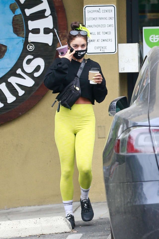 Vanessa Hudgens Out And About Candids In Tights In West Hollywood