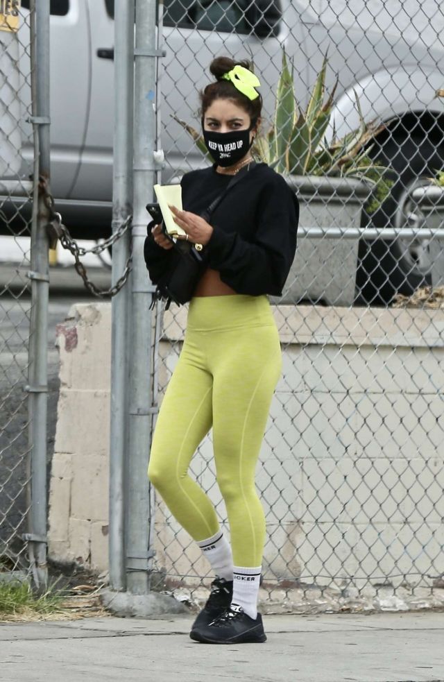 Vanessa Hudgens Out And About Candids In Tights In West Hollywood