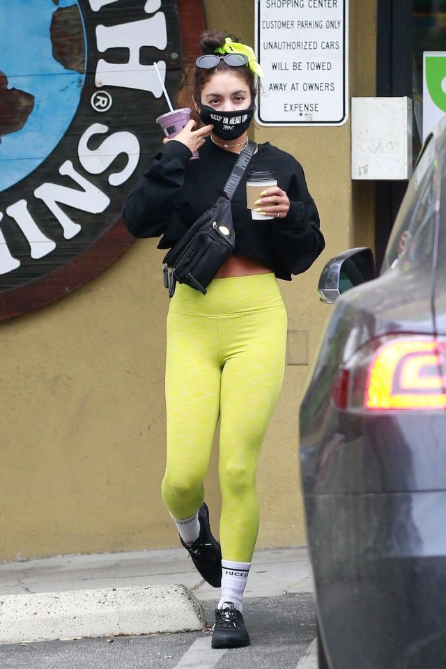 Vanessa Hudgens Out And About Candids In Tights In West Hollywood