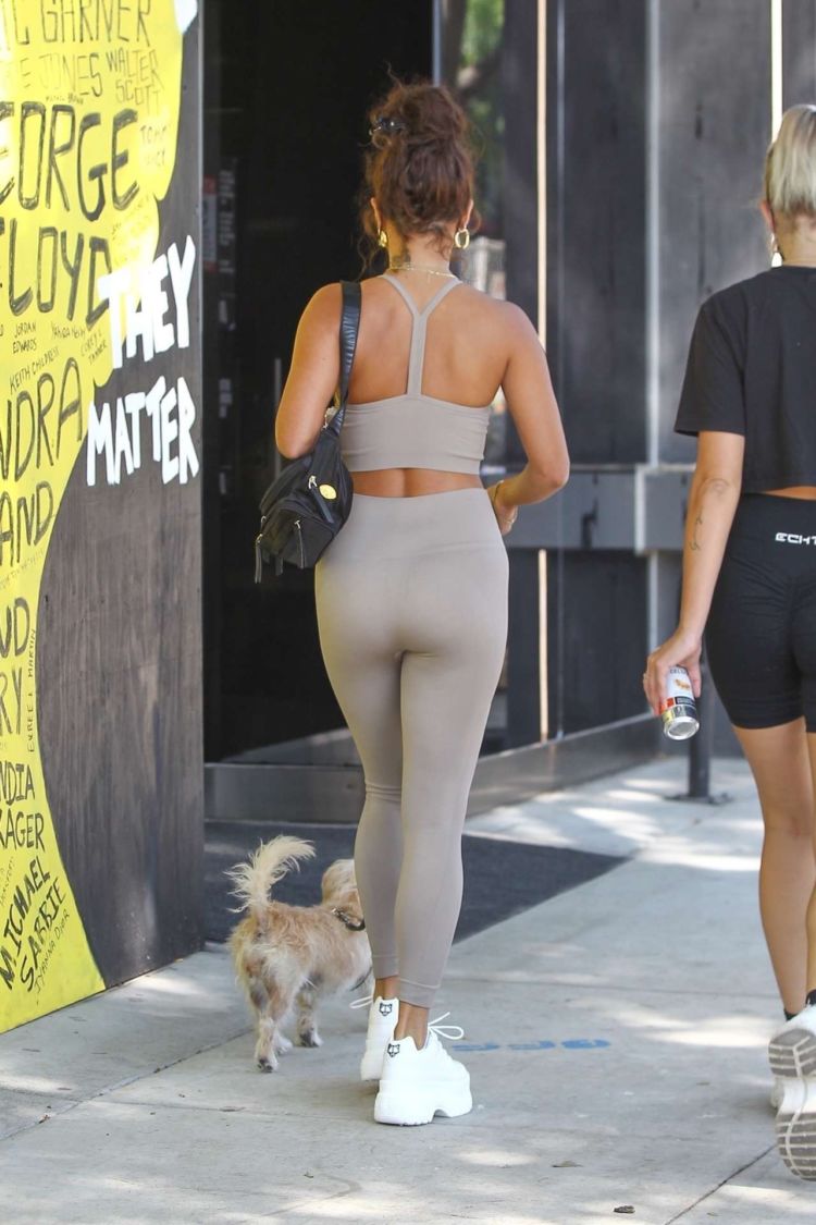Vanessa Hudgens Candids In Tights, Out In West Hollywood