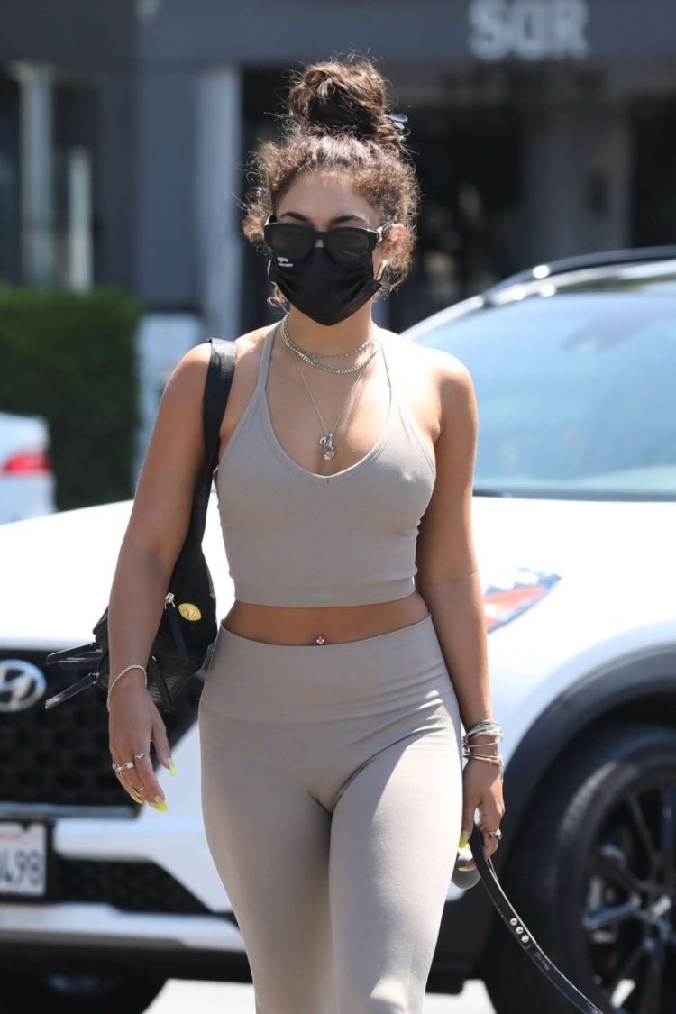 Vanessa Hudgens Candids In Tights, Out In West Hollywood