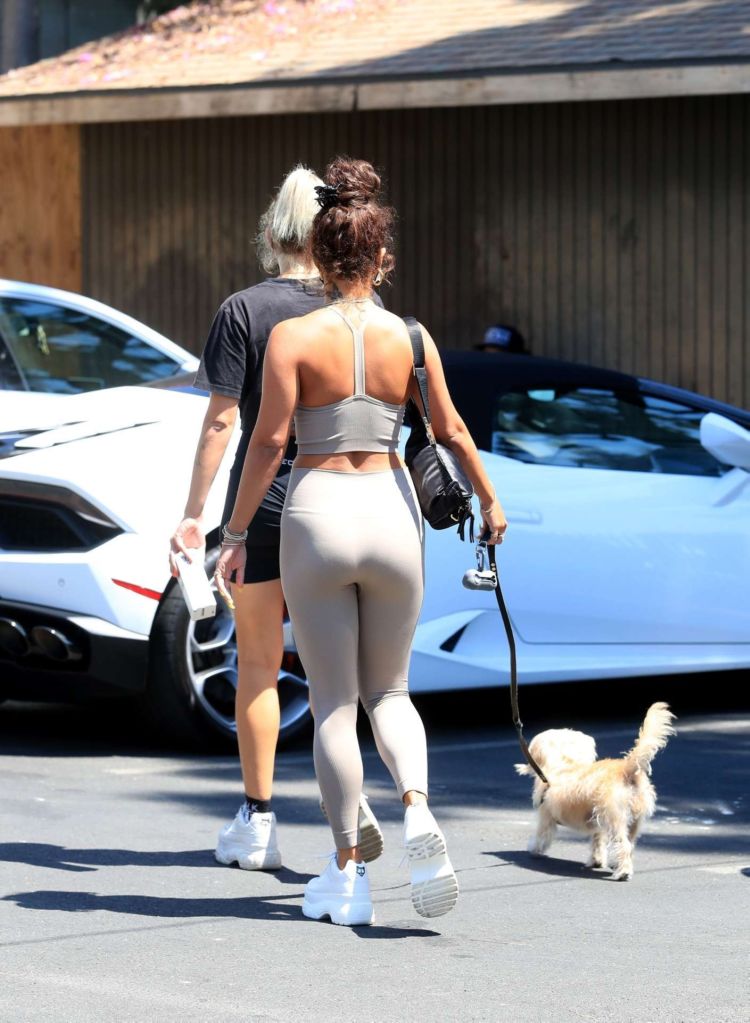 Vanessa Hudgens Candids In Tights, Out In West Hollywood