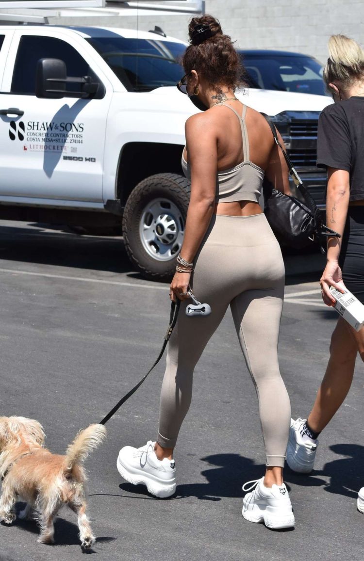 Vanessa Hudgens Candids In Tights, Out In West Hollywood