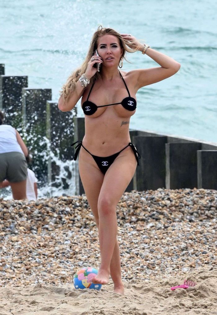 Aisleyne Horgan-Wallace Raises The Temperature In A Chanel Bikini at the Beach