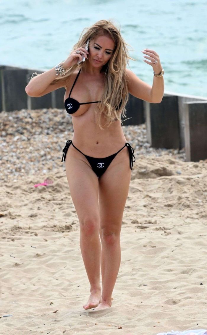Aisleyne Horgan-Wallace Raises The Temperature In A Chanel Bikini at the Beach