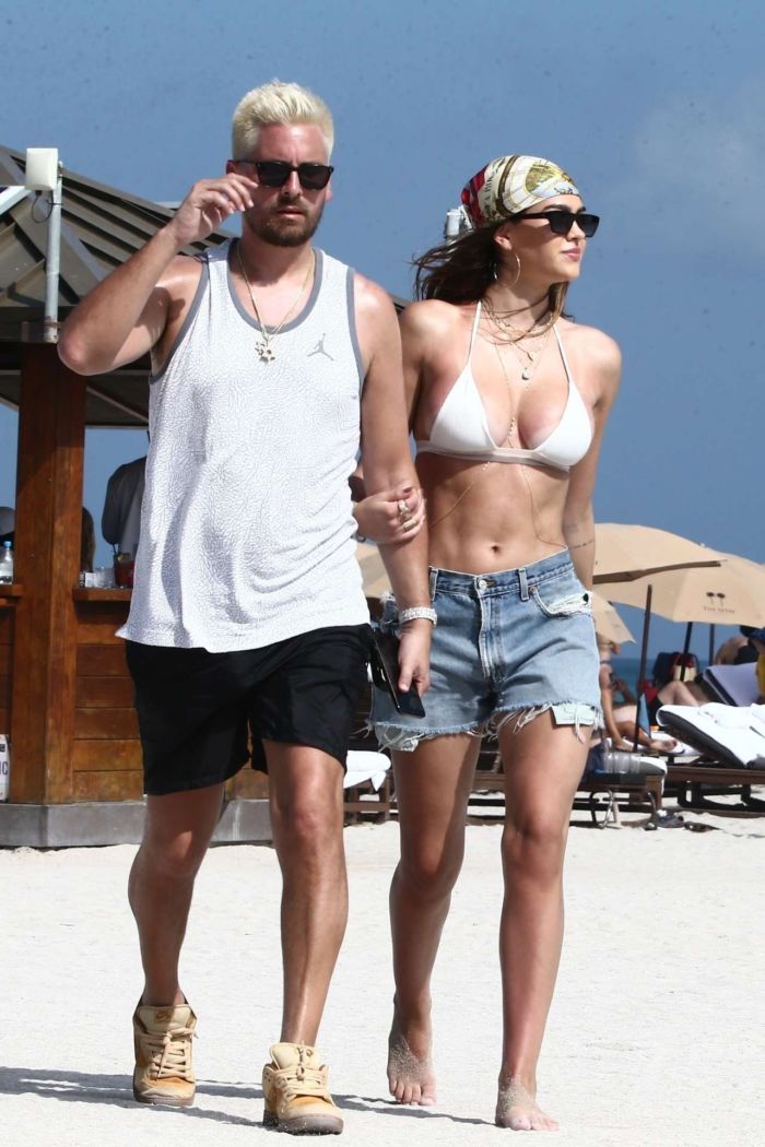 Amelia Gray Hamlin In A White Bikini On The Beach In Miami