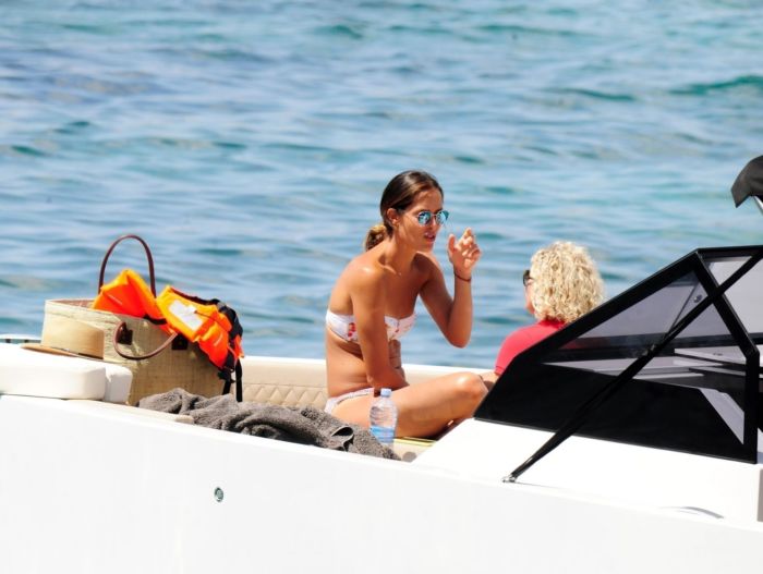 Ana Ivanovic Vacationing In Bikini On A Yacht In Mallorca