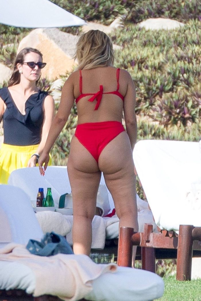 Bebe Rexha Vacationing In A Red Bikini In Cabo San Lucas