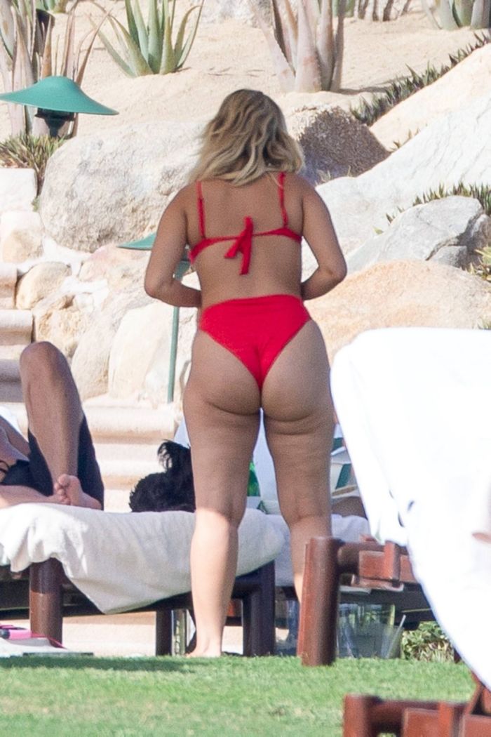 Bebe Rexha Vacationing In A Red Bikini In Cabo San Lucas