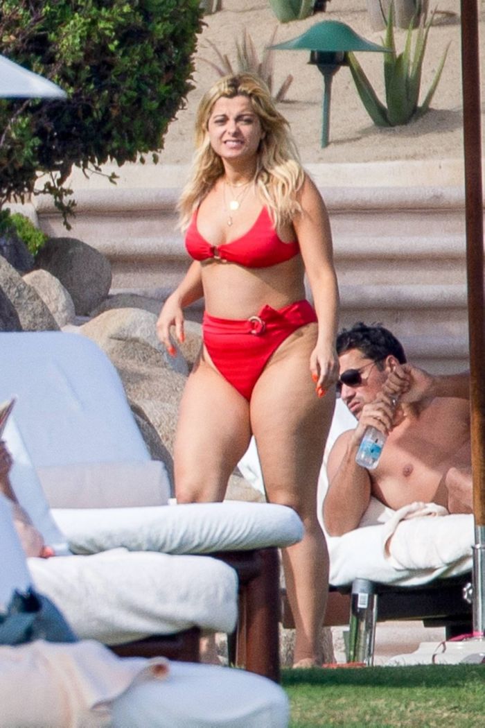 Bebe Rexha Vacationing In A Red Bikini In Cabo San Lucas
