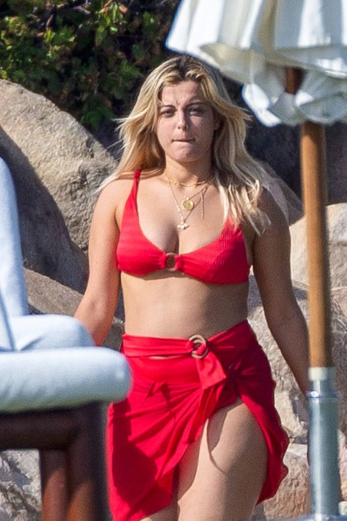 Bebe Rexha Vacationing In A Red Bikini In Cabo San Lucas