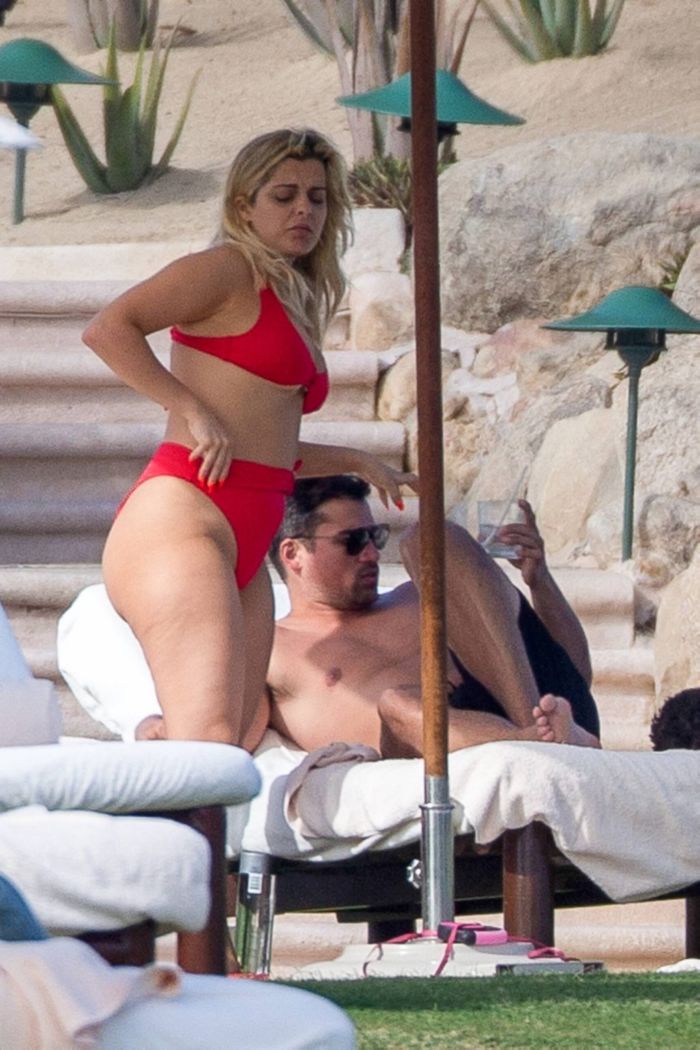 Bebe Rexha Vacationing In A Red Bikini In Cabo San Lucas