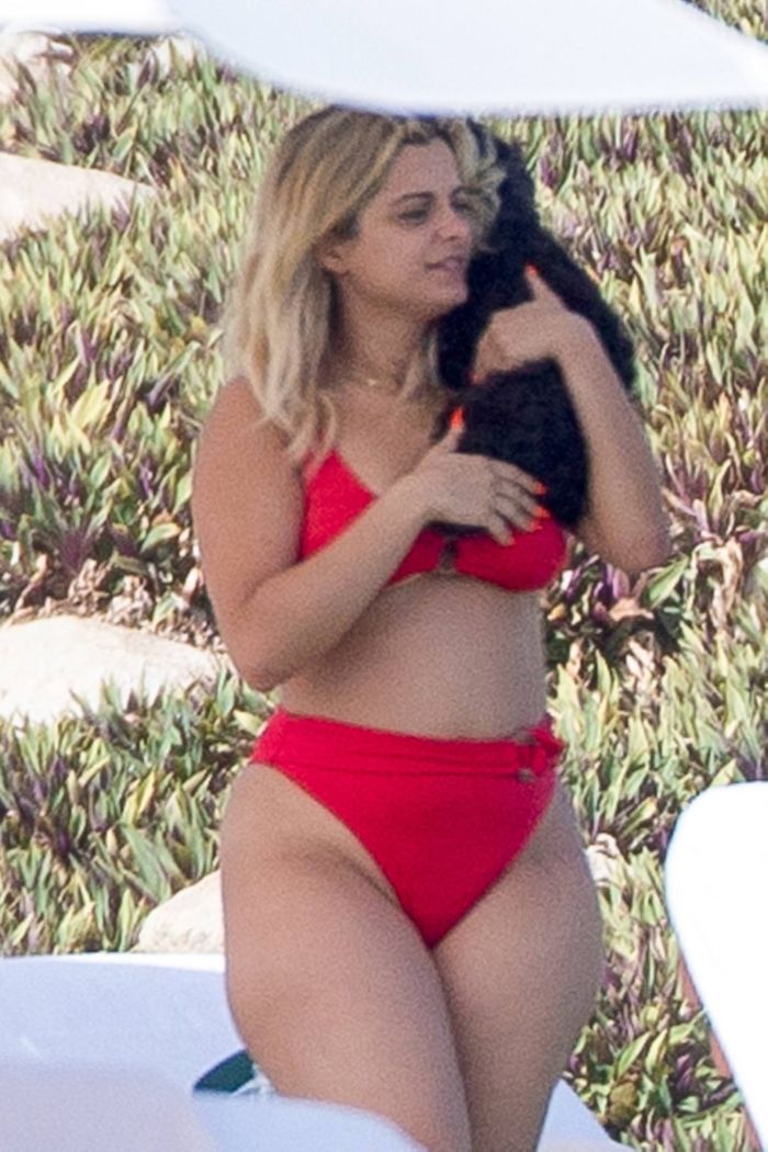 Bebe Rexha Vacationing In A Red Bikini In Cabo San Lucas
